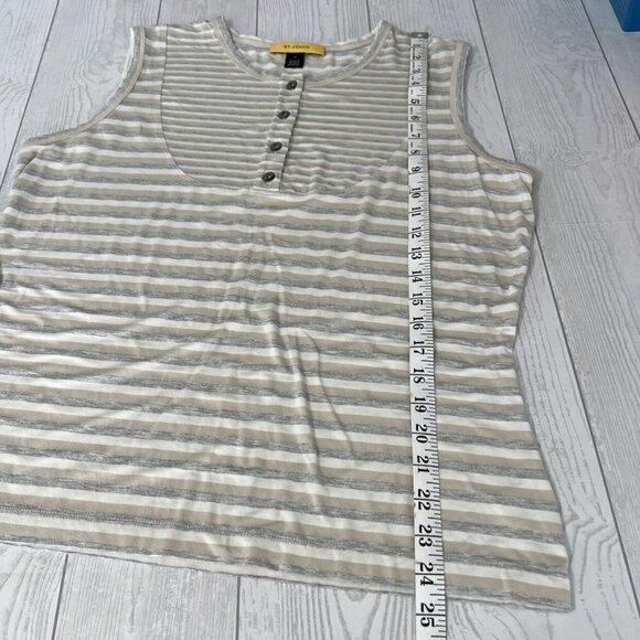 St. John Striped Tank Blouse - Picture 4 of 9
